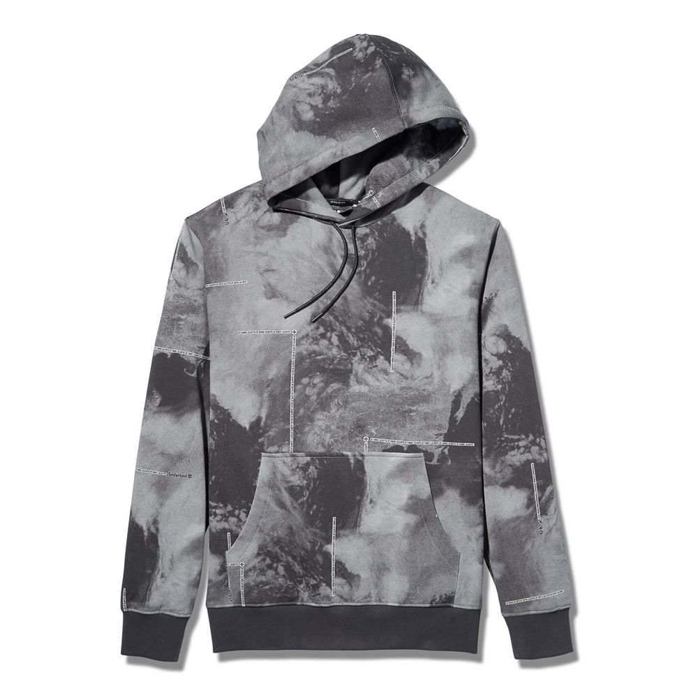Sudadera Timberland Hombre Reflective Printed Pullover Hoodie Gris Oscuro - Chile OYJ-519824